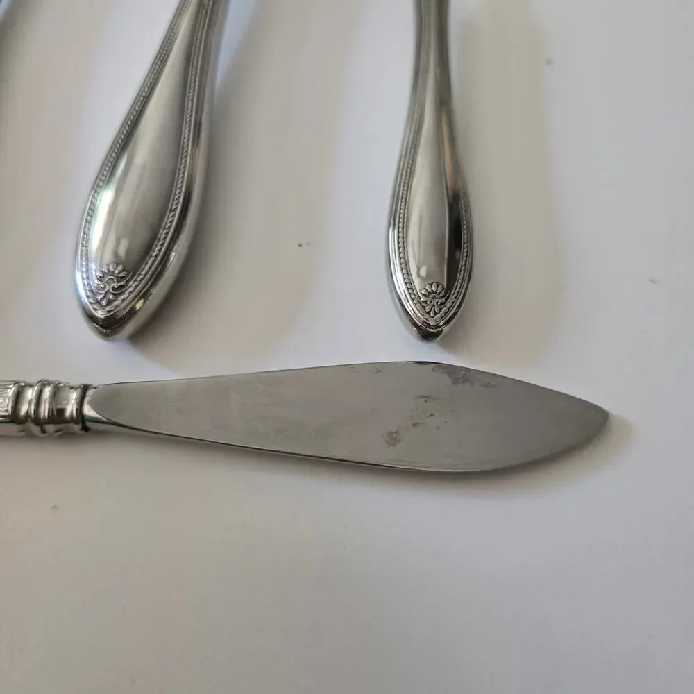 Oneida Sheraton Cube Mark Four (4) Piece Serving Set EUC